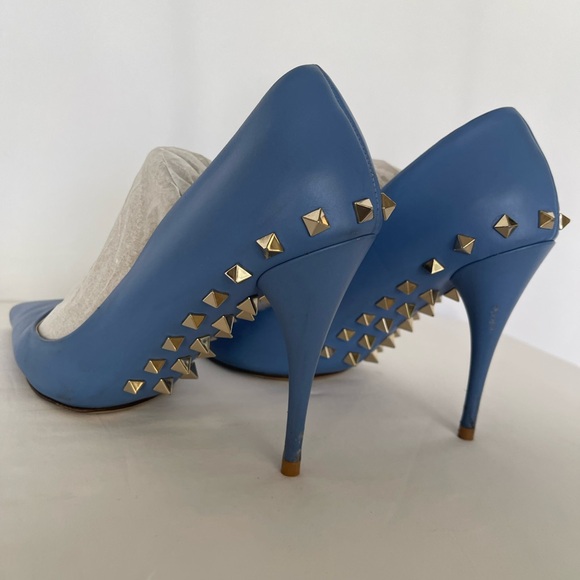 Authentic Valentino Garavani Blue leather Rockstud heels size 40 - Picture 16 of 16